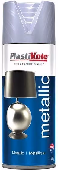 Plastikote Metallic Spray Pewter 400ml Quick Drying Opaque Silver Grey Paint for Wood – 1