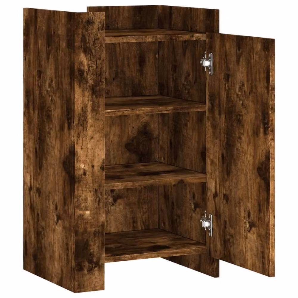 Berkfield Home Smoked Oak Sideboard in Brown, W/D/H: 45 x 35 x 75 cm – 4