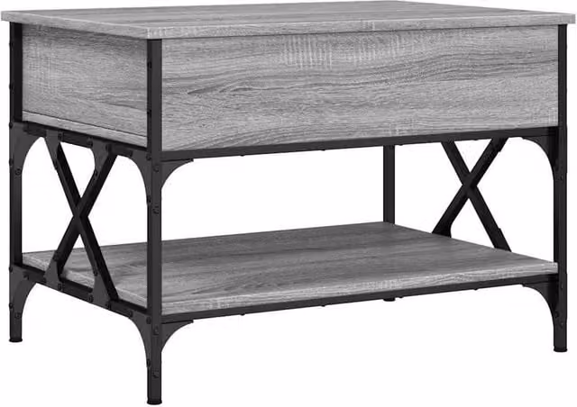 Berkfield Home Grey Sonoma Coffee Table with Lift Mechanism, W/D/H: 70 x 50 x 50 cm