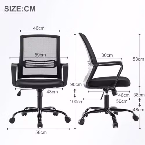 MCC Direct AeroFlex Ergonomic Mesh Swivel Office Chair in Grey – 2