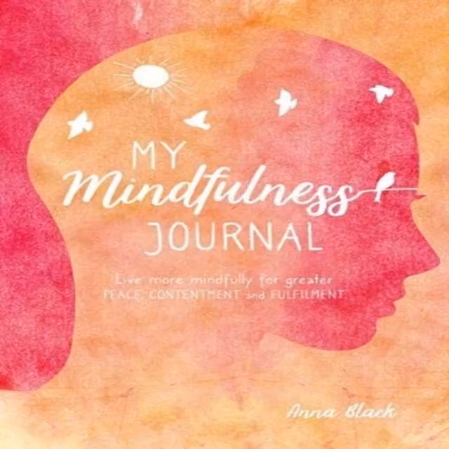 Anna Black My Mindfulness Journal Hardback Book in Black and Multicolour