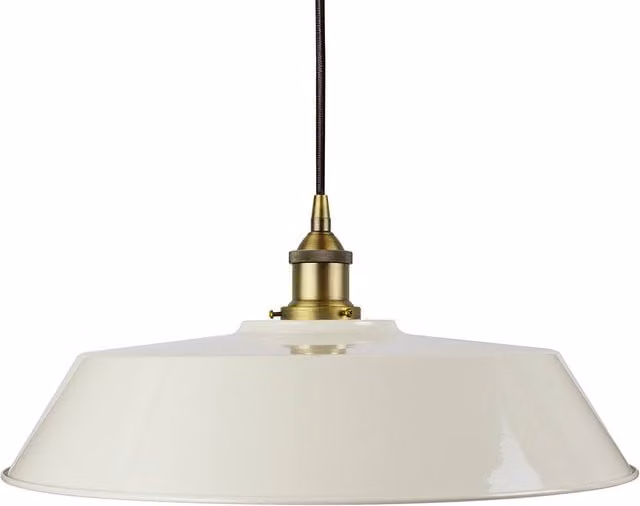 SE Home Chancery Large Pendant Light in White and Matt Antique Brass