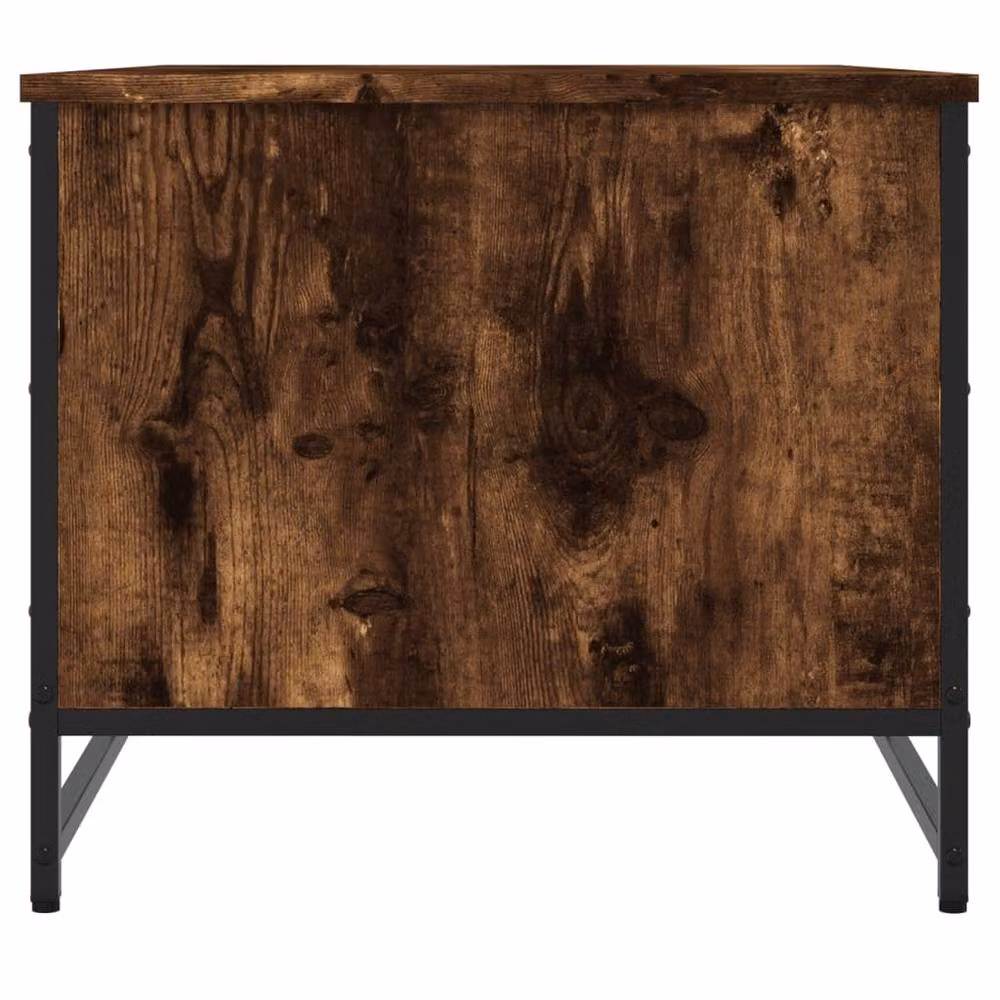 Berkfield Home Smoked Oak Coffee Table in Brown, W: 85.5 cm, D: 51 cm, H: 45 cm – 4