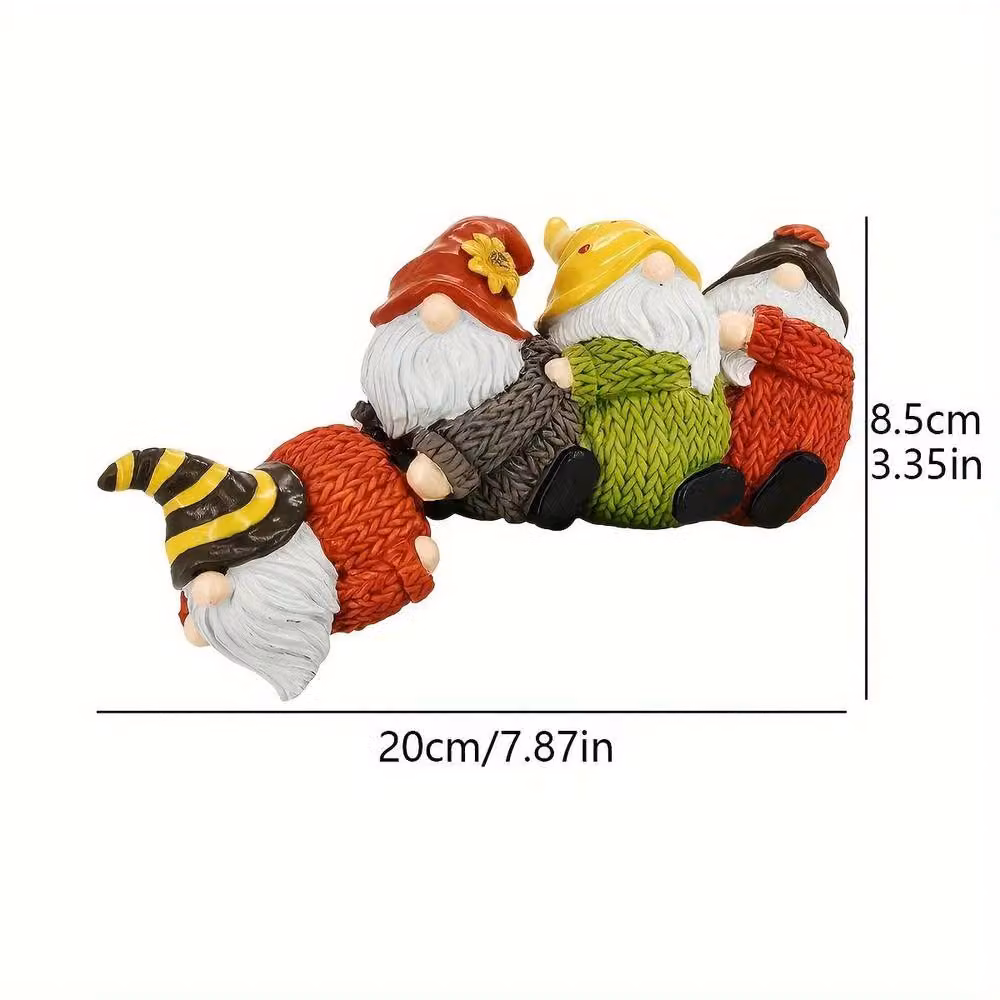 Garden Greatness Set of 3 Multicolour Floral Ceramic Tabletop Gnomes – 4