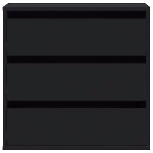 vidaXL Modern Corner Chest of Drawers in Black MDF, W: 60 cm, D: 41 cm, H: 58 cm – 4