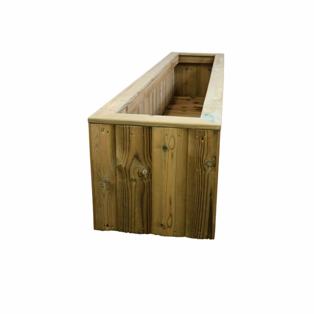 Churnet Valley Garden Furniture Ltd T&G Wooden Planter Trough Multi Pack of 2, Light Brown, W: 180 cm, D: 40 cm, H: 40 cm – 2