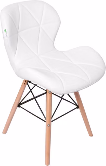Life Interiors Cecilia Eiffel Faux Leather Dining Chair with Button Detail in White