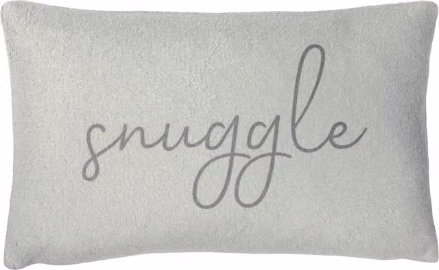 Make it a Home Shearling Breathe Cushion in Grey with Feather and Polyester Filling