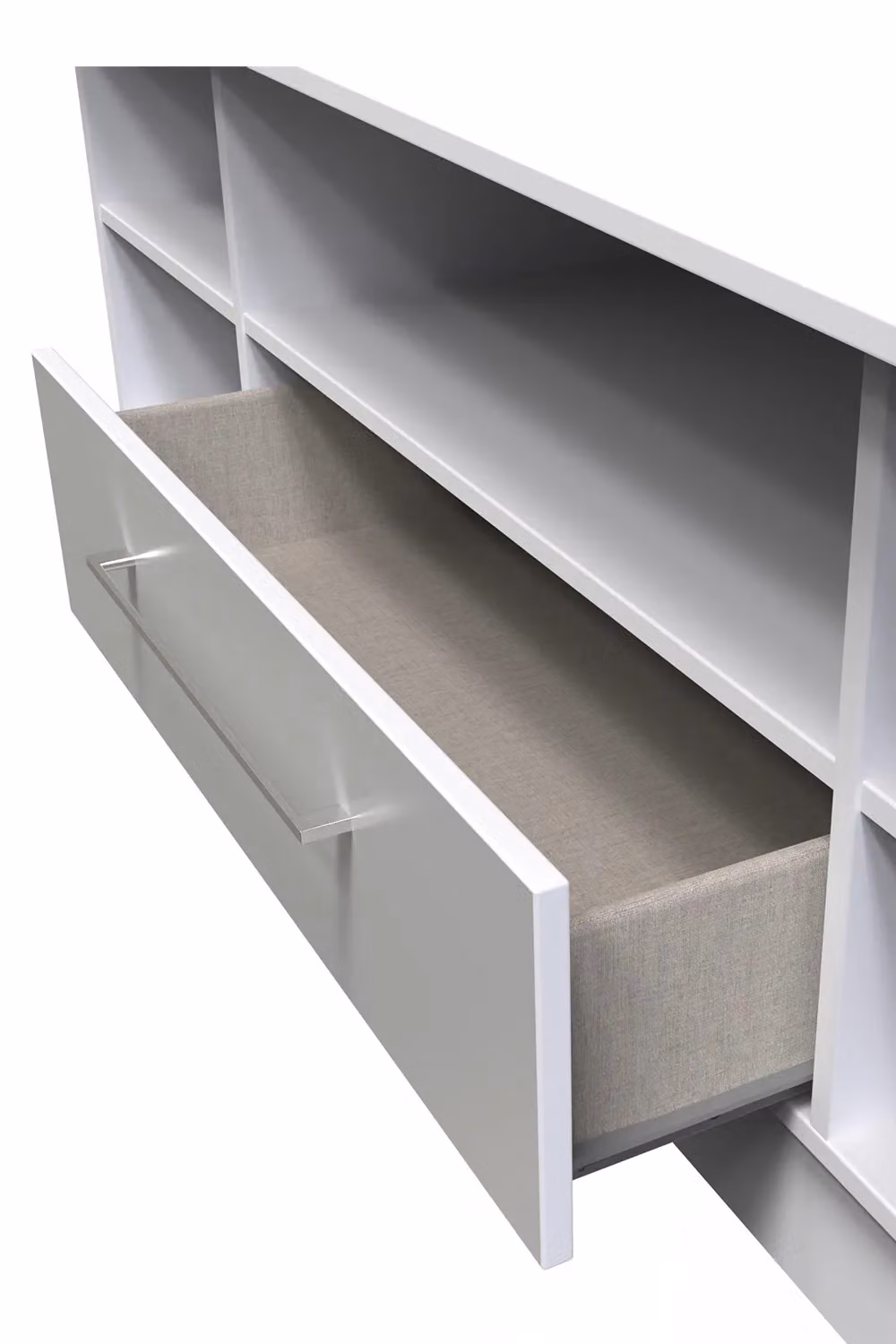 2 U Gloucester Wide 1 Drawer TV and Media Unit in Mid Grey – 3