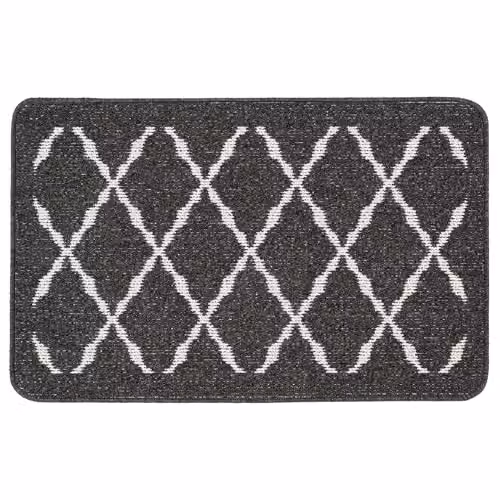 My Mat Arbor Charcoal Grey Non-Slip Rectangular Door Mat, W: 50 cm, D: 75 cm – 1
