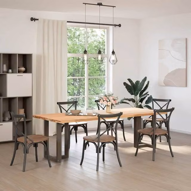 Berkfield Home T-Shaped Dining Table Legs, 2 Pieces, Bronze Steel, W: 60 cm, D: 35 cm, H: 72-73 cm – 1