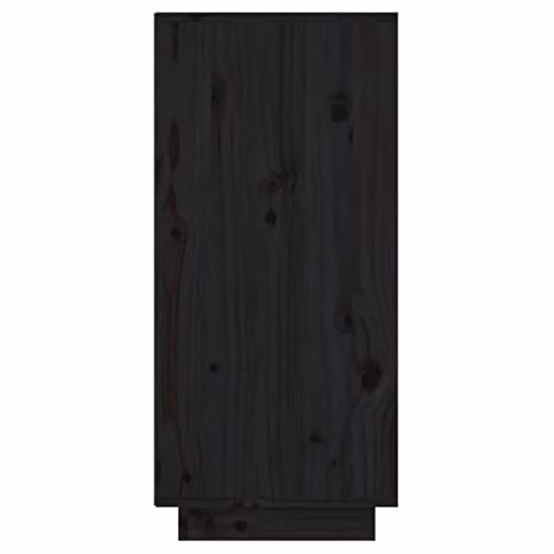 vidaXL Premium Console Cabinet in Black Solid Pinewood, W/D/H: 60 x 34 x 75 cm – 4