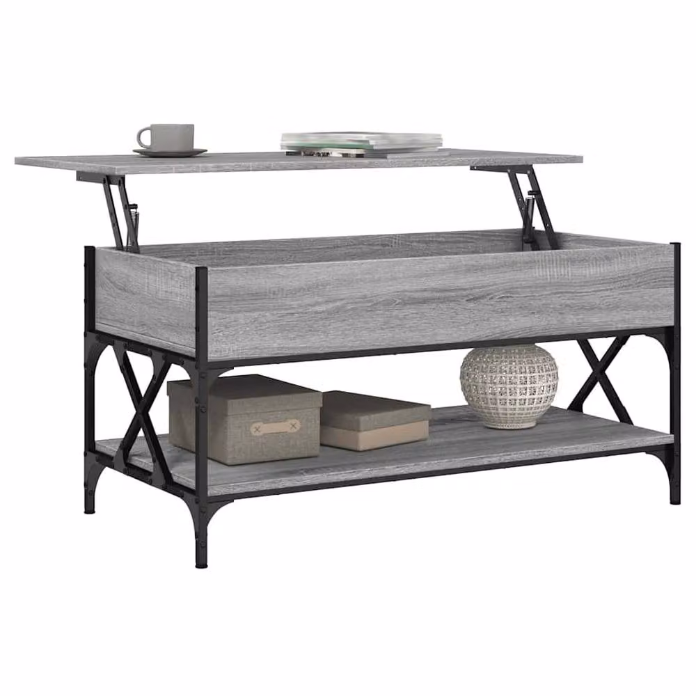 Berkfield Home Grey Sonoma Coffee Table with Lift Mechanism, W/D/H: 100 x 50 x 50 cm – 3