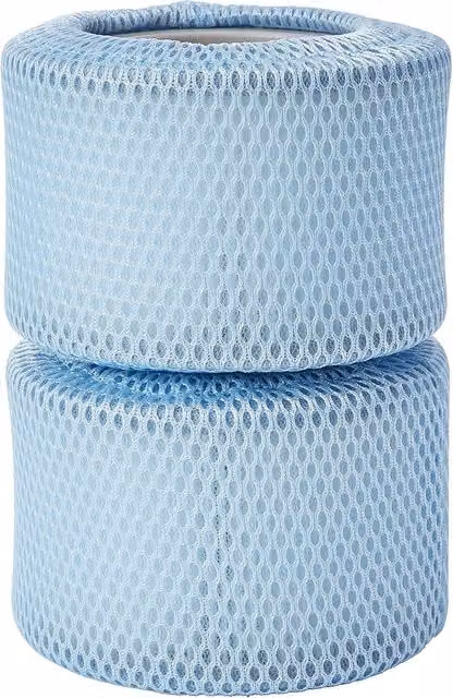 Shatchi Twin Pack of 2 Blue Filter Cartridges with Protective Mesh Net Covers for Pool and Spa