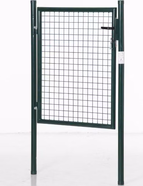 HOMCOM Green Steel Garden Swing Gate with Lock and 3 Keys, W: 97 cm, H: 150 cm