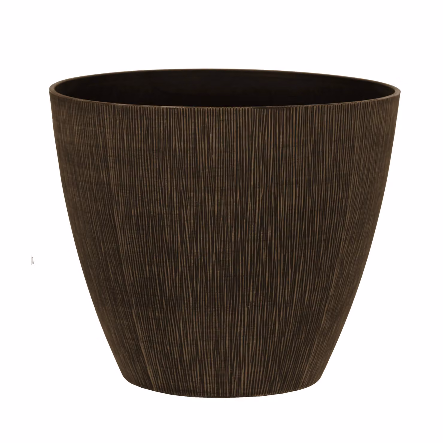 Simpa Allure Textured Plastic Planter Tub Set of 2 in Brown – 2