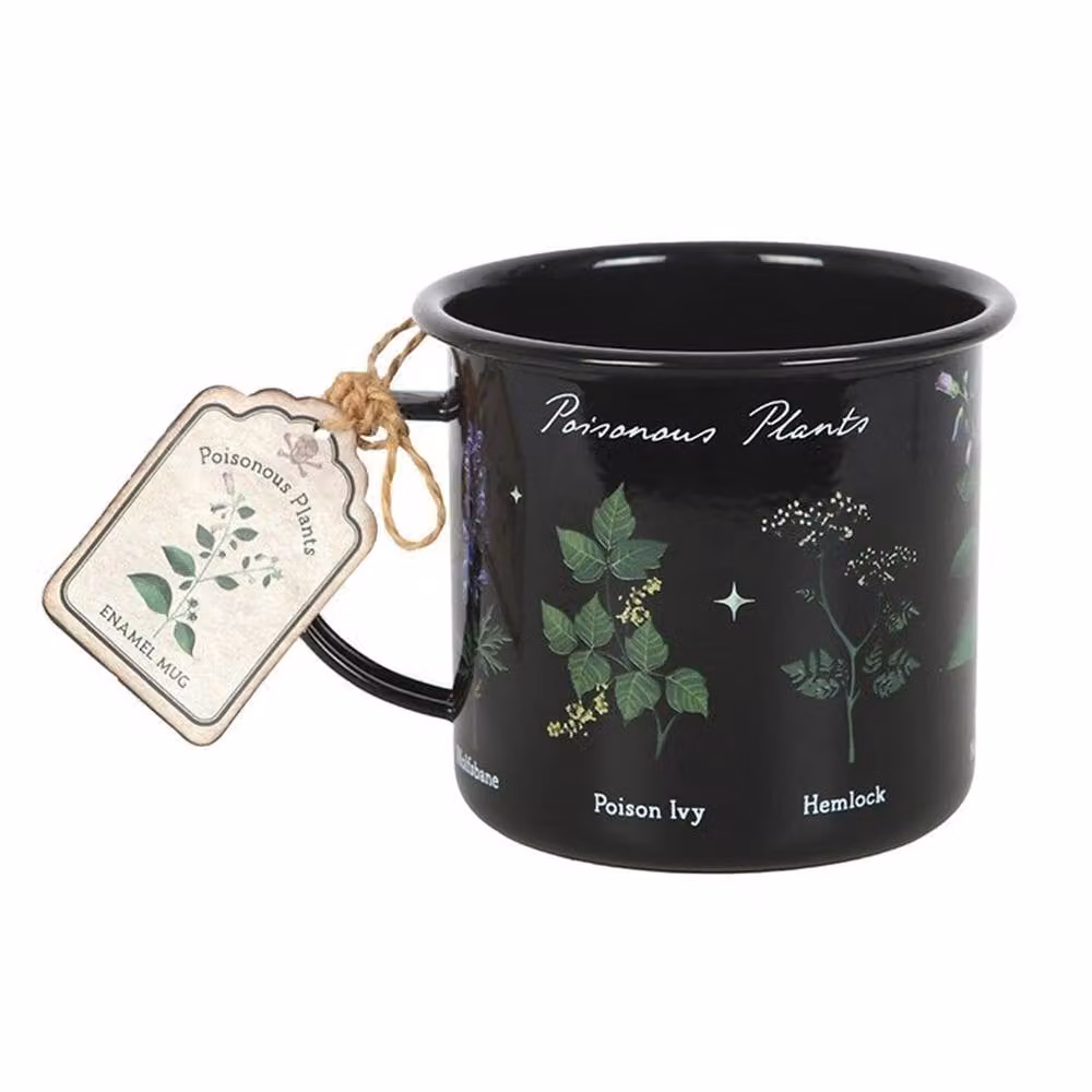 Uniqueful Poisonous Plants Enamel Mug, Black, 550 ml – 3