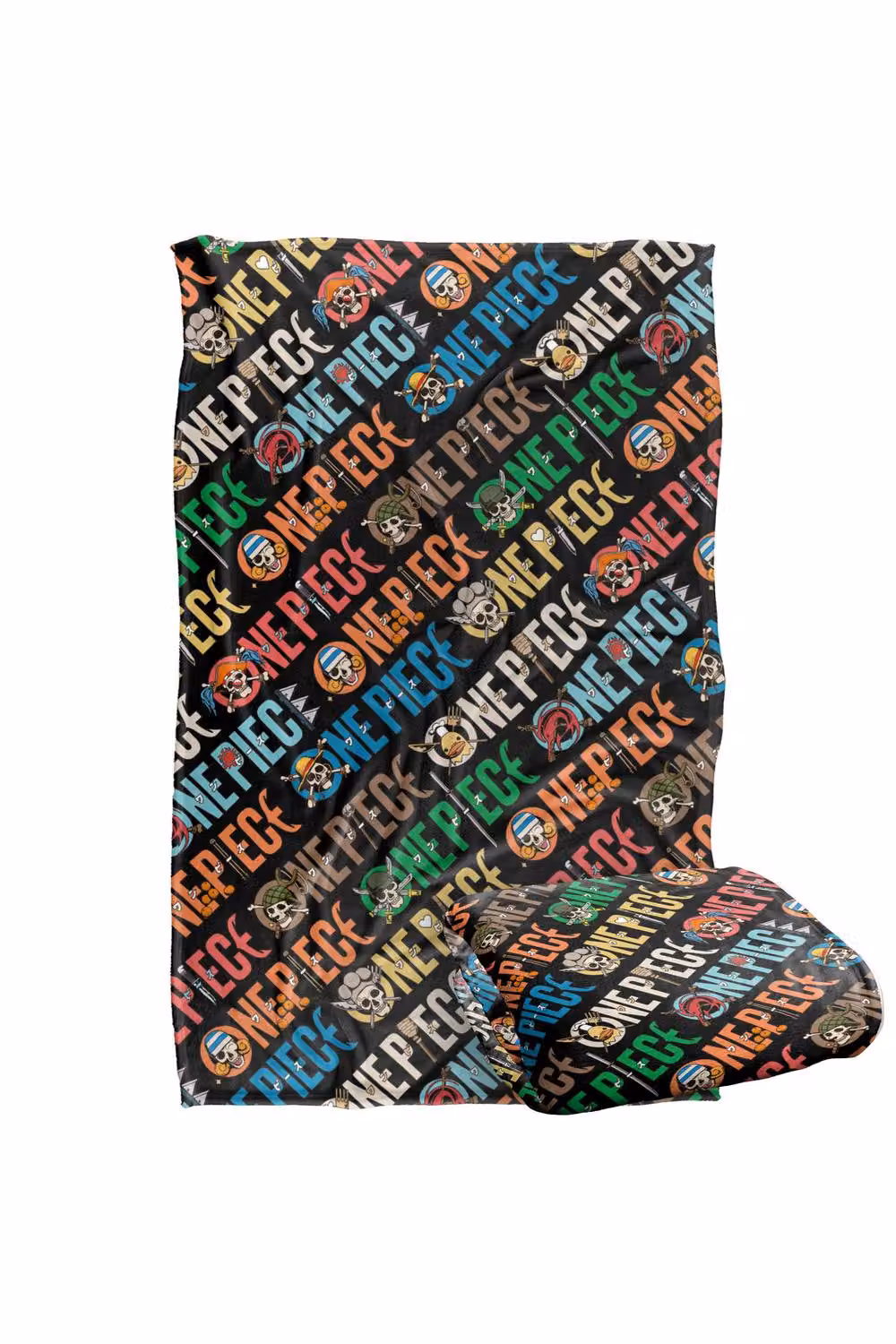 Netflix One Piece Pirates Logo Super Soft Silky Touch Throw Blanket, Multicolour, W: 152 cm, D: 127 cm – 2