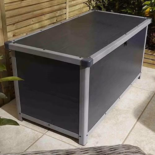 Rowlinson Airevale Plastic Cushion Box, Dark Grey, W125 x D62 x H60 cm – 2