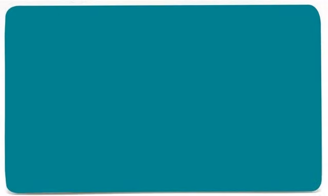 Trendi 2 Gang Artistic Modern Glossy Tactile Double Blanking Plate in Bright Teal