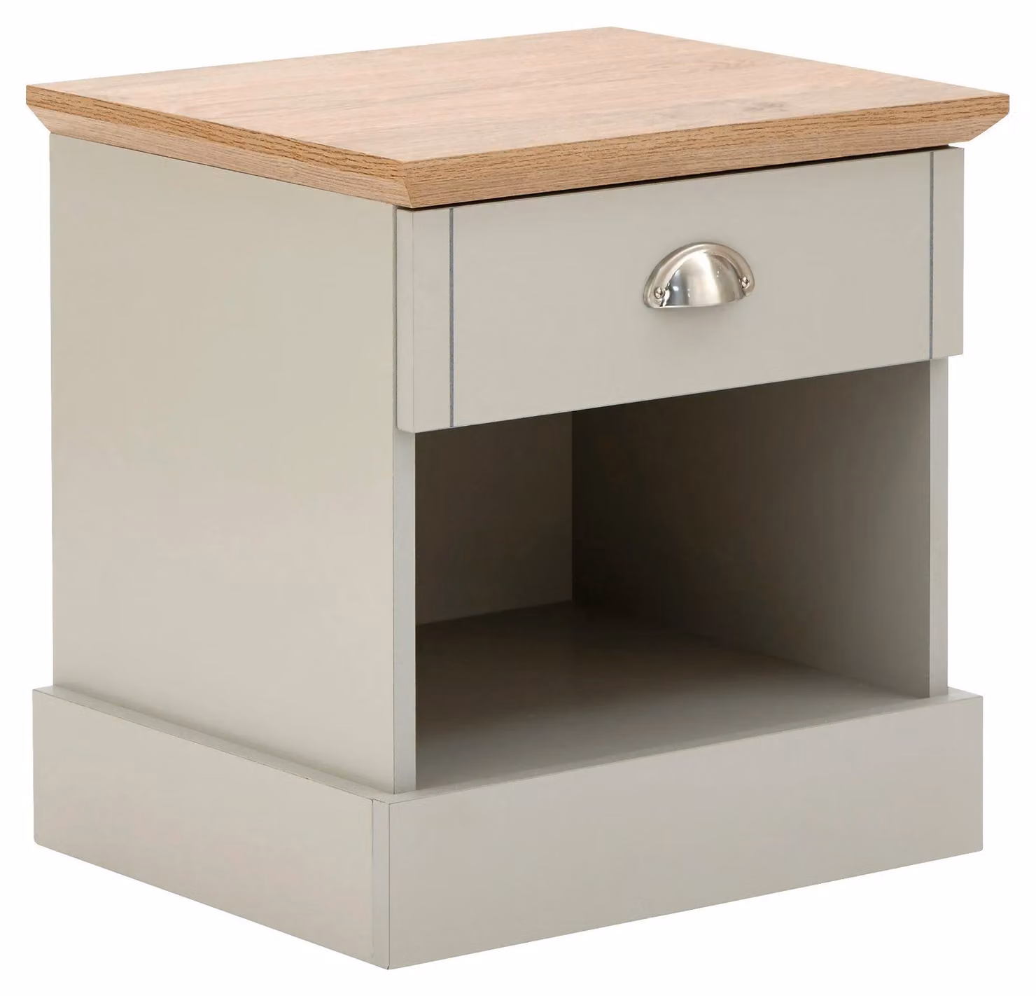 GFW Kendal 1 Drawer Bedside Table in Grey – 2