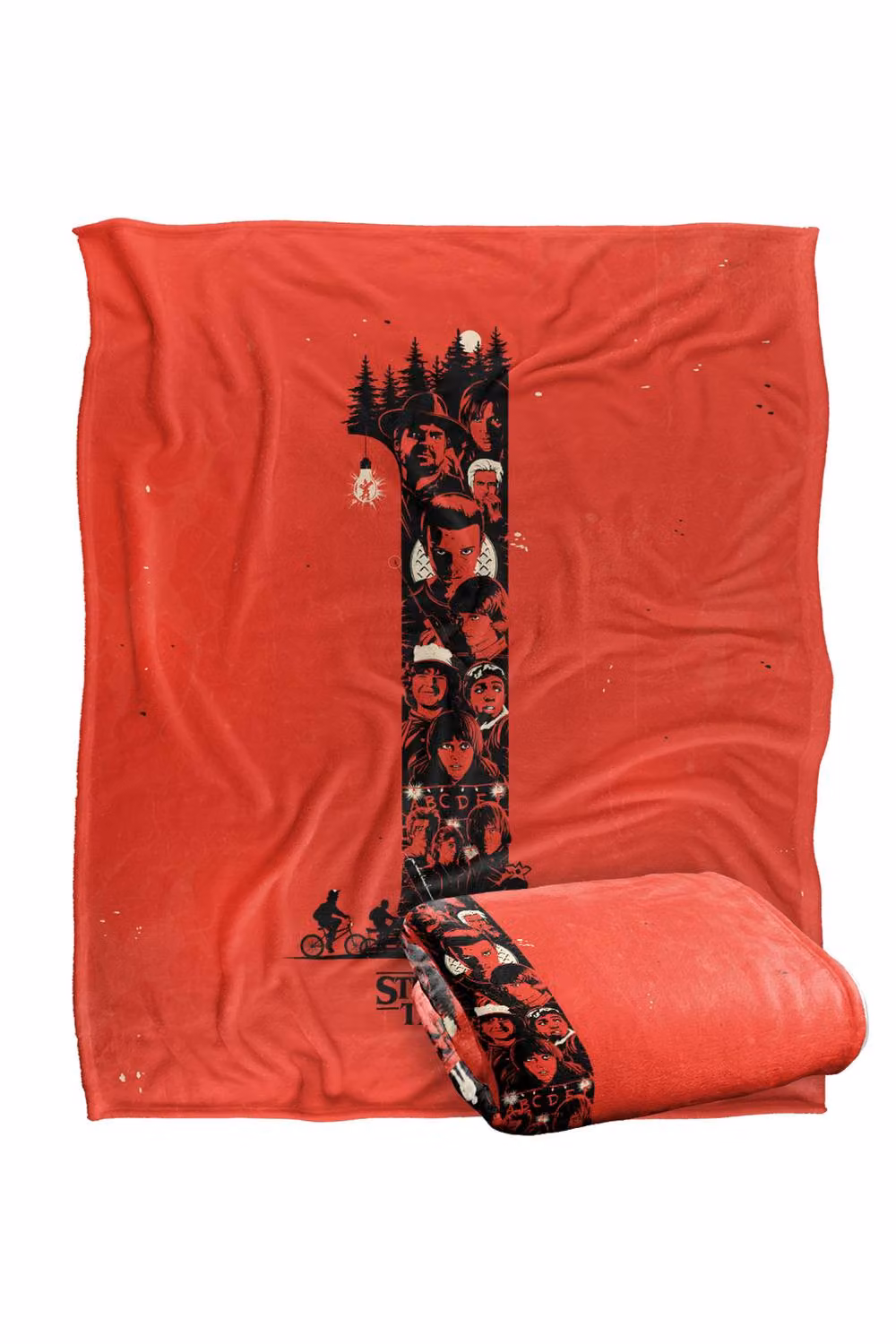 Stranger Things Chapter 1 Poster Super Soft Throw Blanket, Multicolour and Red, W: 152 cm, D: 127 cm – 2