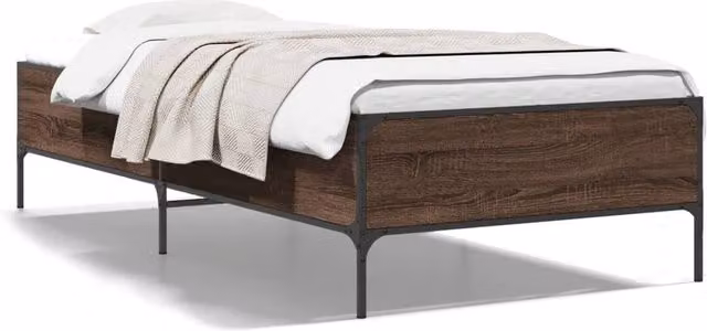 Berkfield Home Small Single Bed Frame in Brown Oak – 1