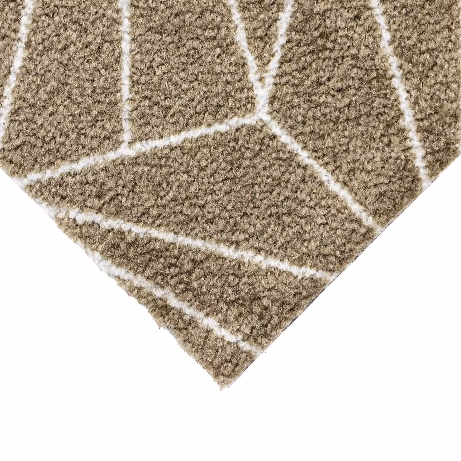 JVL Mega Mat Machine Washable Entrance Runner, Brown Geo, W/D/H: 57 x 150 cm – 2