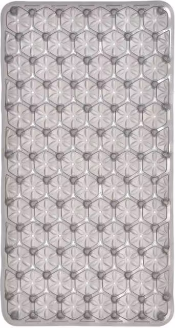 Showerdrape Laguna Anti Slip Grey PVC Bath Mat W: 68 cm, D: 37 cm – 1