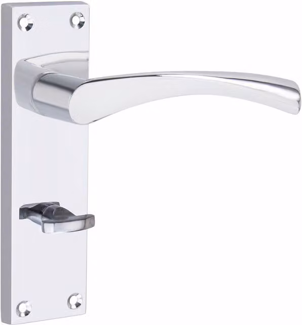 Golden Grace Chrome Bathroom Door Handles Set