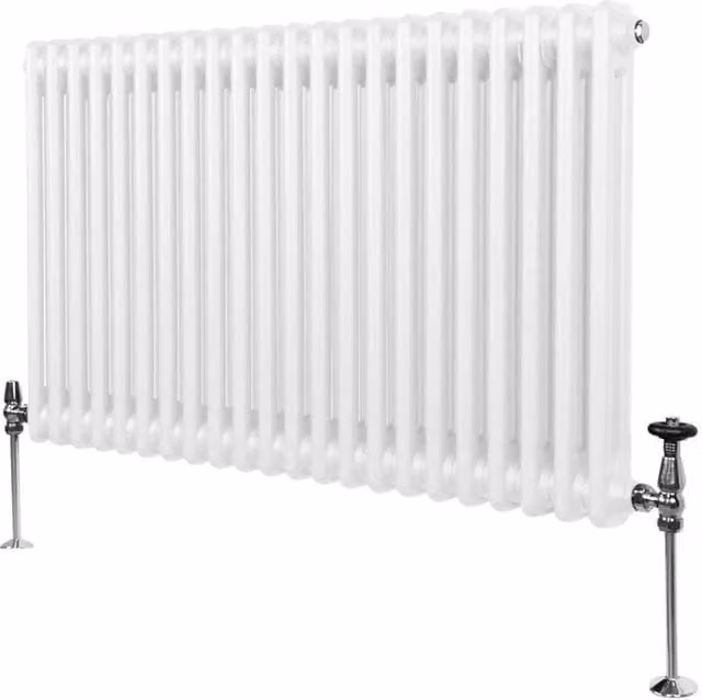 Monstershop Traditional 2 Column Steel Radiator, White, H: 101 cm, W: 60 cm, D: 7 cm