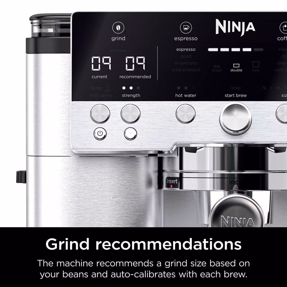 Ninja Luxe Café 2 in 1 Mini Espresso Machine ES301UK in Black with Integrated Scale and Steam Wand – 7