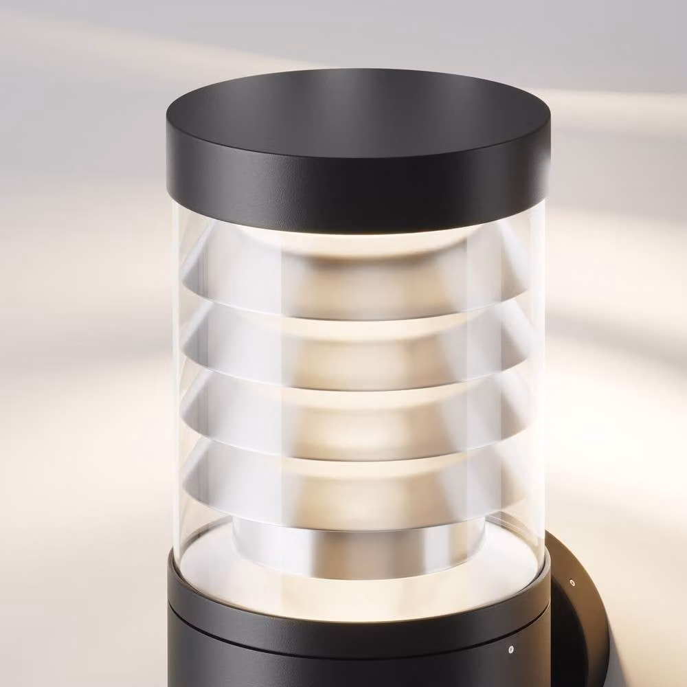 Netlighting Spir Modern Outdoor LED Wall Lamp in Grey with 350lm Warm White Light and IP54 Rating – 2