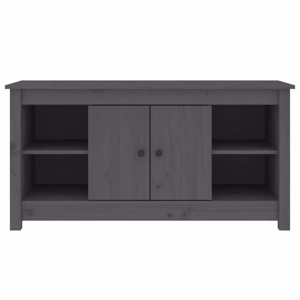 Berkfield Home Grey Rustic Solid Wood Pine TV Cabinet W/D/H: 103 x 36.5 x 52 cm – 3