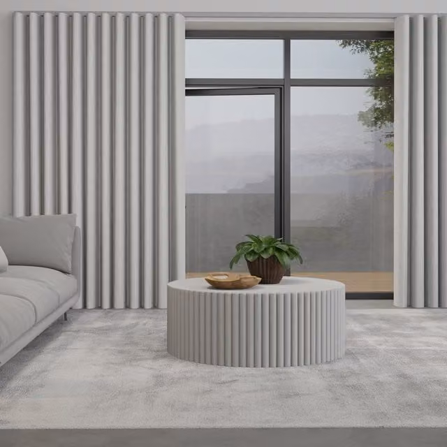 Terrys Iowa Silk Essence Made to Measure Wave Blackout Curtain in White