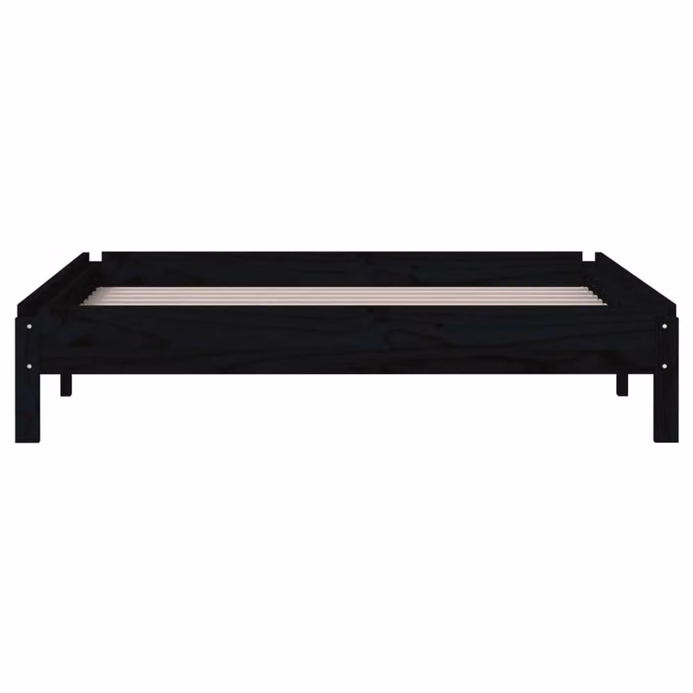 Berkfield Home Stack Bed in Black Solid Pine Wood, W/D/H: 90 x 200 x 96.5 cm – 4