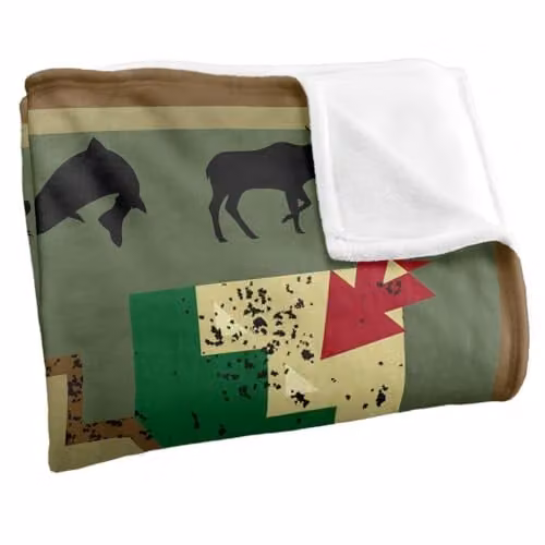 JQ Licensing Southwest Bear 2 Silky Touch Super Soft Fleece Throw Blanket, White and Multicolour, W/D: 152 x 127 cm – 2