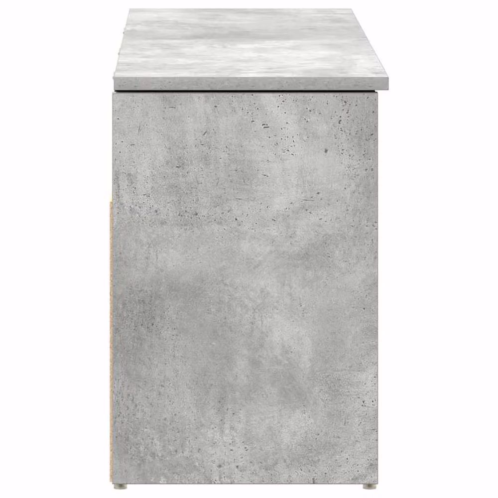 Berkfield Home Shoe Bench in Concrete Grey, W/D/H: 102 x 30.5 x 45 cm – 4