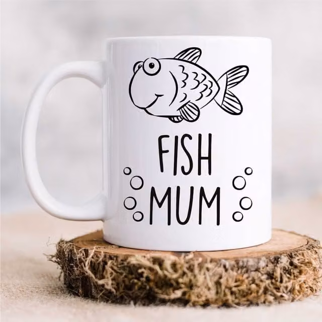 60 Second Makeover Fish Mum Ceramic Mug in White – 1