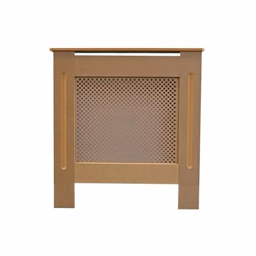 Airwave Diamond Style Small Radiator Cover in Unpainted Brown MDF, W/D/H: 81.5 x 78.0 x 19.0 cm – 1