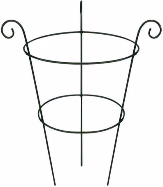 Garden Pride Scrolled Peony Cage Plant Support in Green Steel