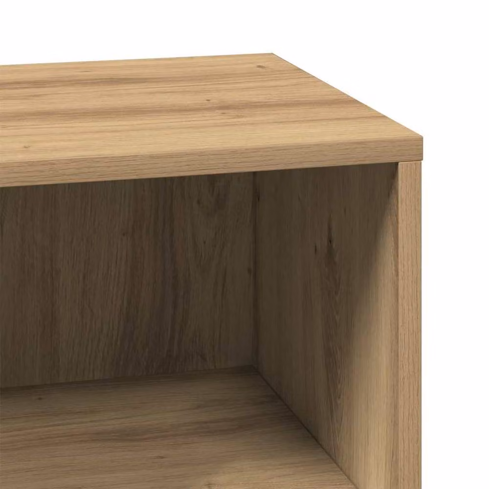 Berkfield Home Artisan Oak Rectangular MDF Freestanding Bathroom Vanity Unit in Brown – 4