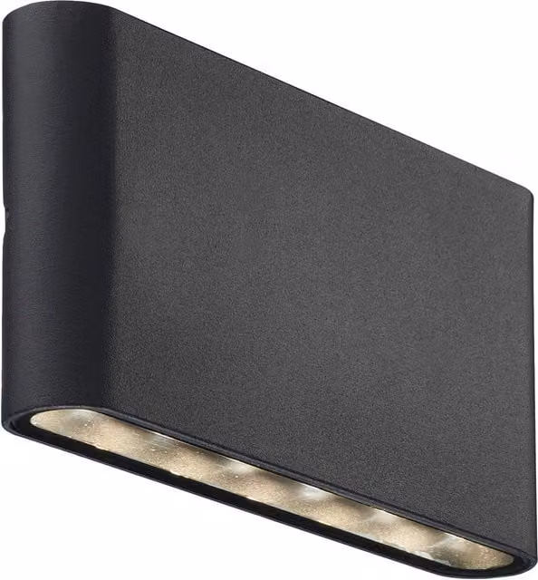 Nordlux Kinver LED Outdoor Wall Light, Black Metal, IP54, 3000k Warm White