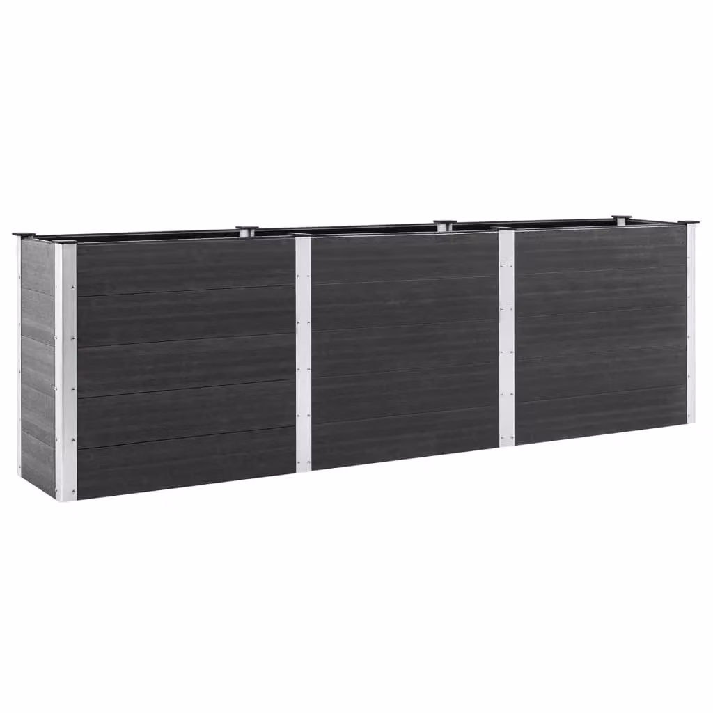 Berkfield Home Garden Grey WPC Raised Bed, W: 300 cm, D: 100 cm, H: 91 cm – 2