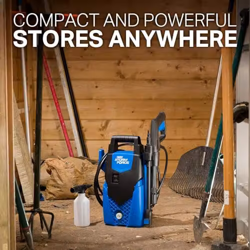 Draper Storm Force Pressure Washer, 105 Bar, Blue with Snow Foam Gun – 3