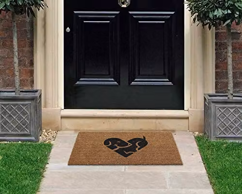 Coco&Coir Puppy Love Natural Coir Entrance Door Mat, Brown, W: 75 cm, D: 45 cm, H: 1.5 cm – 4