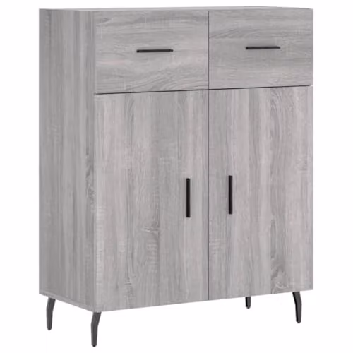 vidaXL Modern Grey Sonoma Sideboard in Engineered Wood W/D/H: 69.5 x 34.0 x 90.0 cm – 1