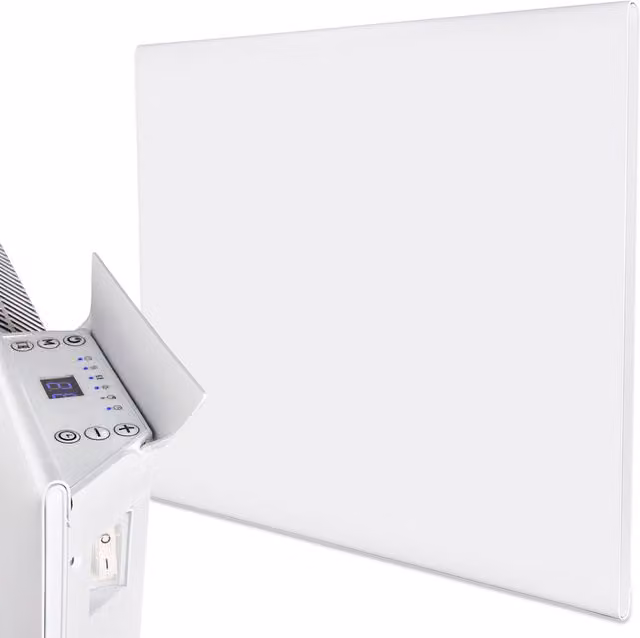 MYLEK Ultra Slim 500W Electric Panel Convector Heater with 24/7 Timer and Thermostat, White – 1