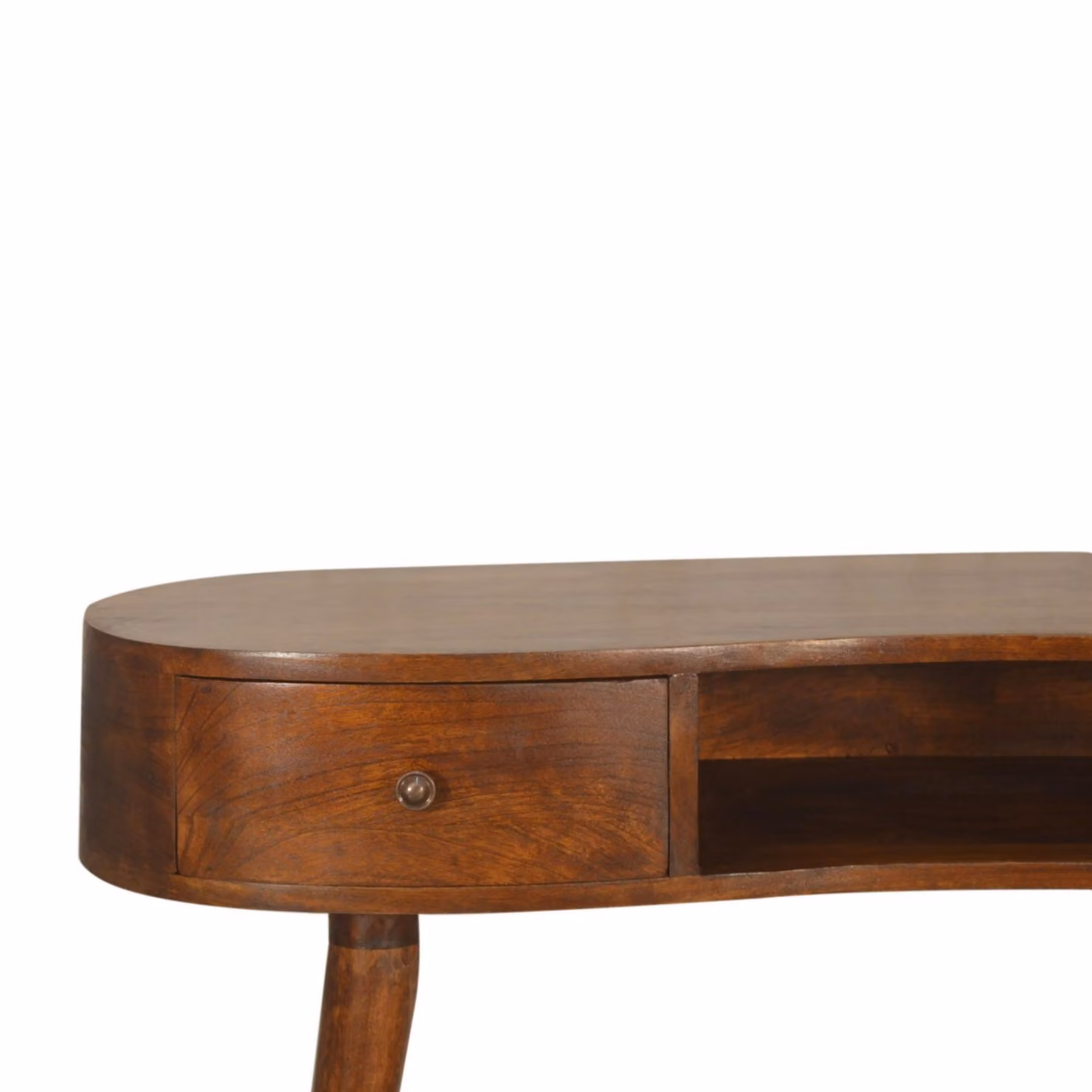Aosom UK Wood Console Table with 2 Drawers and Open Slot in Brown, W/D/H: 110 x 35 x 78 cm – 5