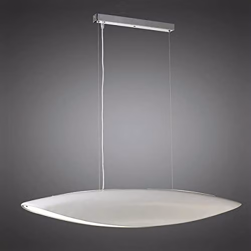 Netlighting Pasion Rectangular 6 Light Suspended Pendant in Gloss White and Polished Chrome with E27 Base – 2